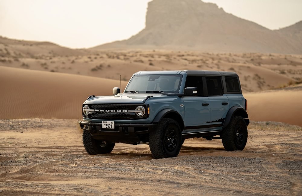 Rent Ford Bronco Blue 2023 in Dubai