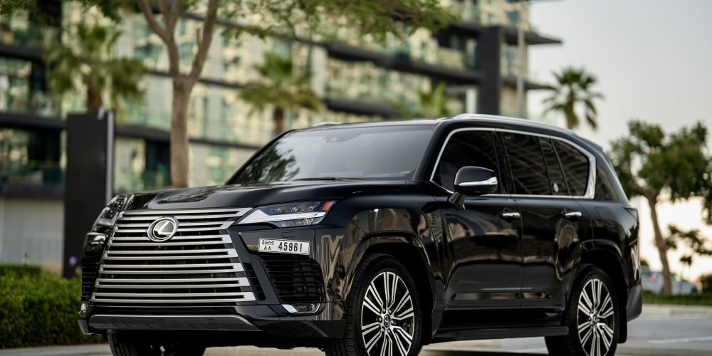 Luxurious black Lexus LX600 2023 for rent in Dubai offering premium comfort advanced technology and powerful performance for an exceptional driving experience